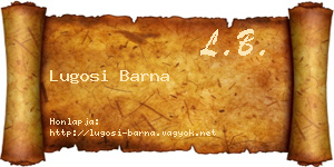 Lugosi Barna névjegykártya